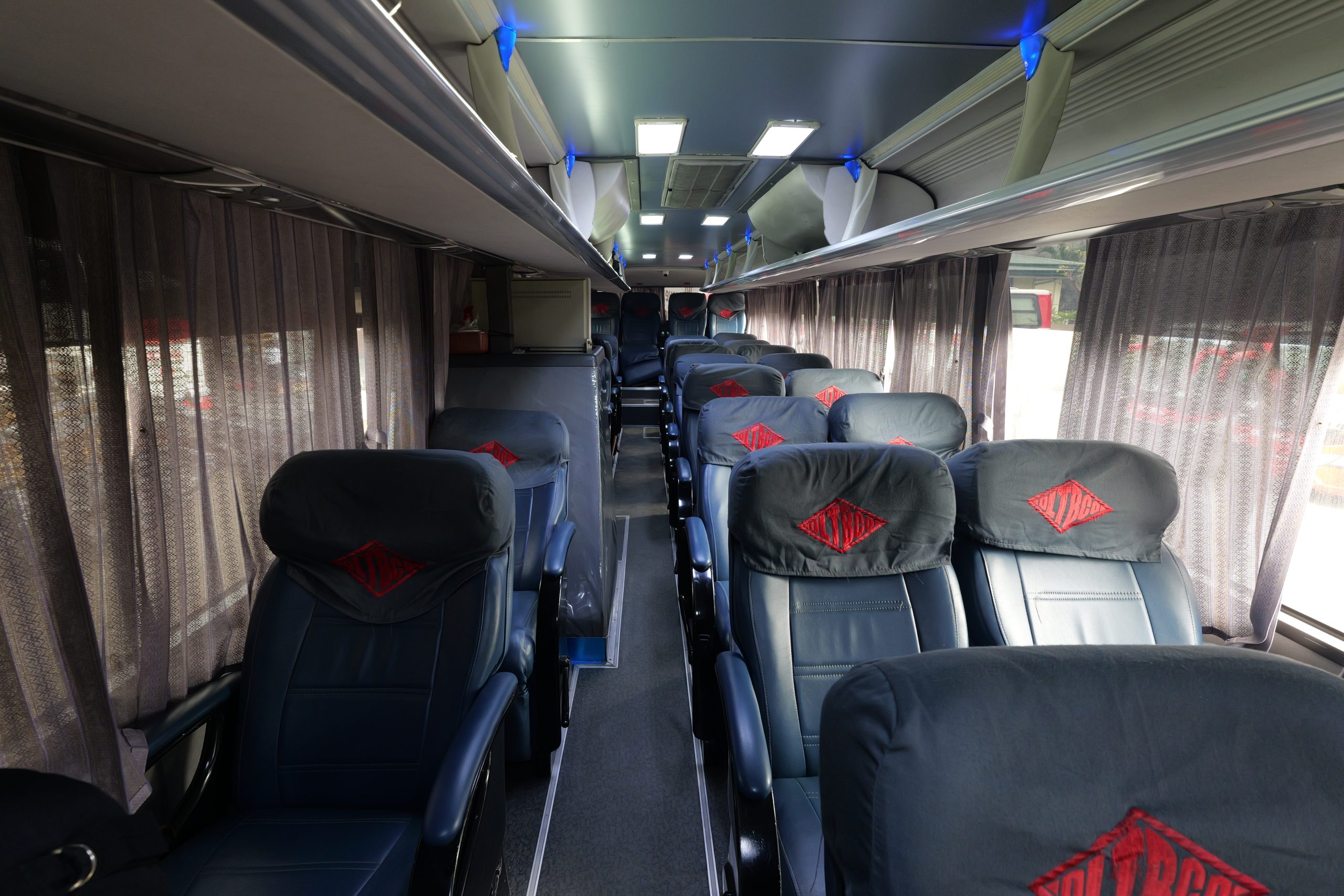 Lazyboy coach — on-board toilet